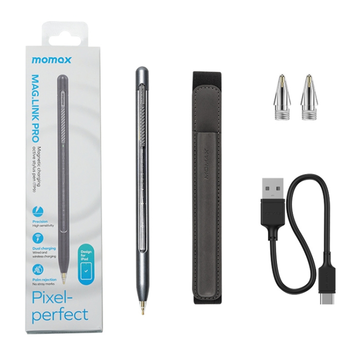 For iPad MOMAX TP9 MAG LINK Pro Magnetic Dual Mode Anti Miscontact Capacitive Pen(Grey) For iPad MOMAX TP9 MAG LINK Pro Magnetic Dual Mode Anti Miscontact Capacitive Pen(Grey)
