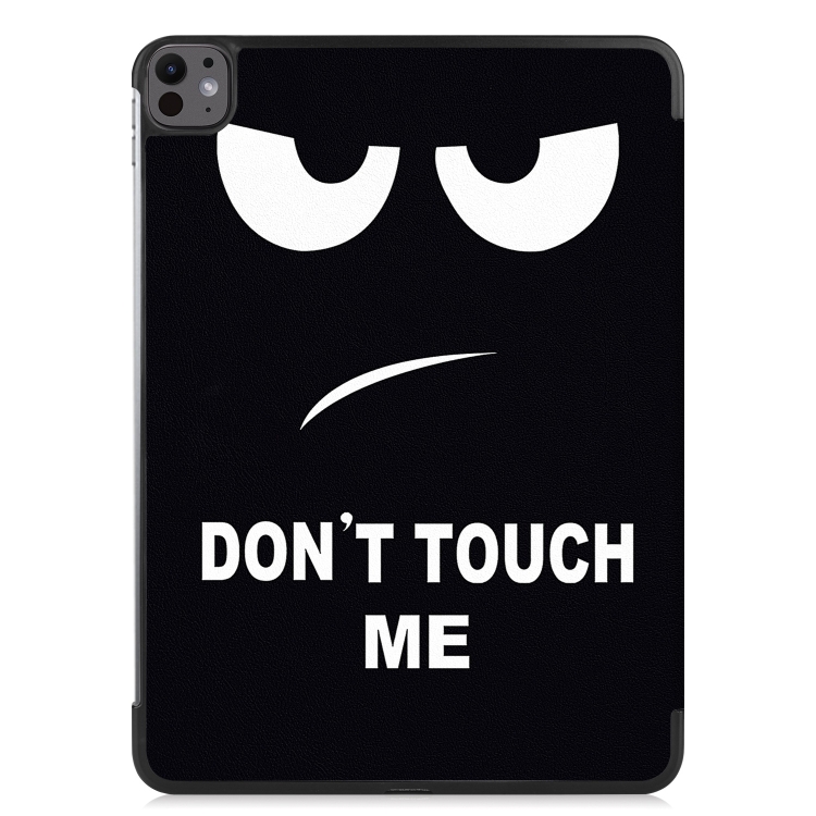 For iPad Pro 13 2024 Custer Painted 3-Fold Holder Smart Leather Tablet Case(Big Eyes ME) For iPad Pro 13 2024 Custer Painted 3-Fold Holder Smart Leather Tablet Case(Big Eyes ME)