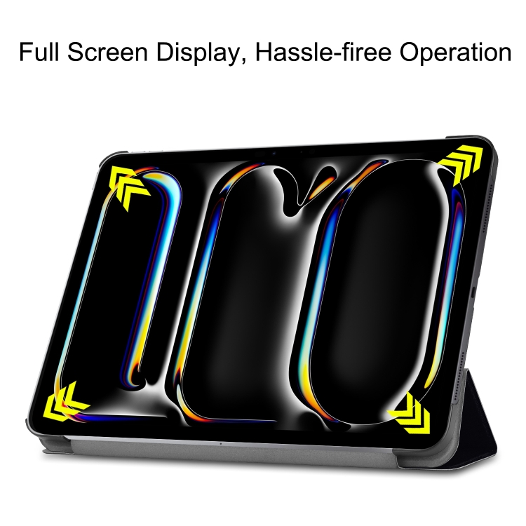 For iPad Pro 13 2024 Custer Painted 3-Fold Holder Smart Leather Tablet Case(Big Eyes ME) For iPad Pro 13 2024 Custer Painted 3-Fold Holder Smart Leather Tablet Case(Big Eyes ME)