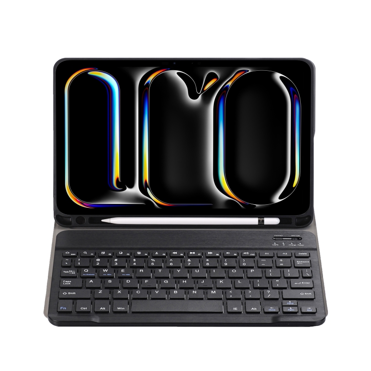 For iPad Pro 11 2024 A13B Lambskin Texture Bluetooth Touch Keyboard Leather Tablet Case with Pen Slot(Black) For iPad Pro 11 2024 A13B Lambskin Texture Bluetooth Touch Keyboard Leather Tablet Case with Pen Slot(Black)