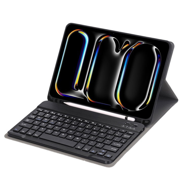 For iPad Pro 11 2024 A13B Lambskin Texture Bluetooth Touch Keyboard Leather Tablet Case with Pen Slot(Black) For iPad Pro 11 2024 A13B Lambskin Texture Bluetooth Touch Keyboard Leather Tablet Case with Pen Slot(Black)