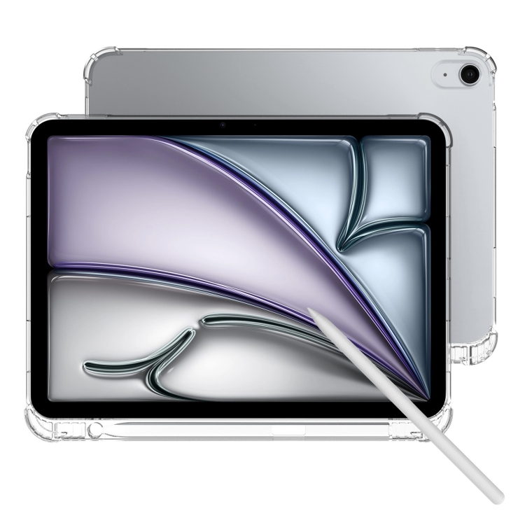 For iPad Air 13 2024 Highly Transparent TPU Full Thicken Corners Shockproof Protective Case with Pen Slot(Transparent) For iPad Air 13 2024 Highly Transparent TPU Full Thicken Corners Shockproof Protective Case with Pen Slot(Transparent)