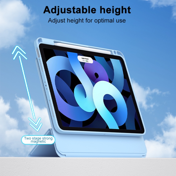For iPad Pro 12.9 2022 / 2021 / 2020 Rotatable Magnetic Detachable Leather Tablet Case with Pen Slot(Silver Grey) For iPad Pro 12.9 2022 / 2021 / 2020 Rotatable Magnetic Detachable Leather Tablet Case with Pen Slot(Silver Grey)