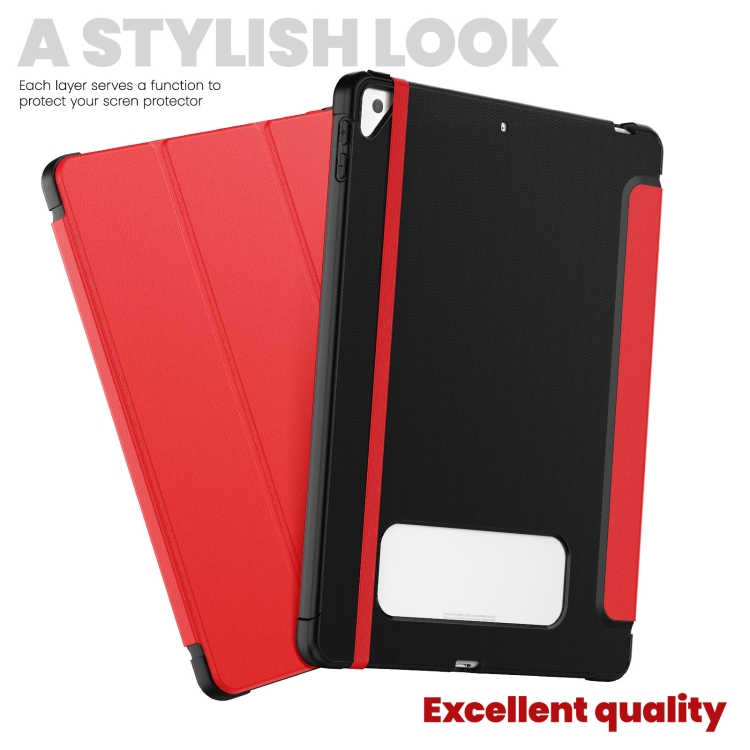 For iPad 10.2 2021 / Air 10.5 Carbon Fiber Leather Smart Tablet Case(Red) For iPad 10.2 2021 / Air 10.5 Carbon Fiber Leather Smart Tablet Case(Red)