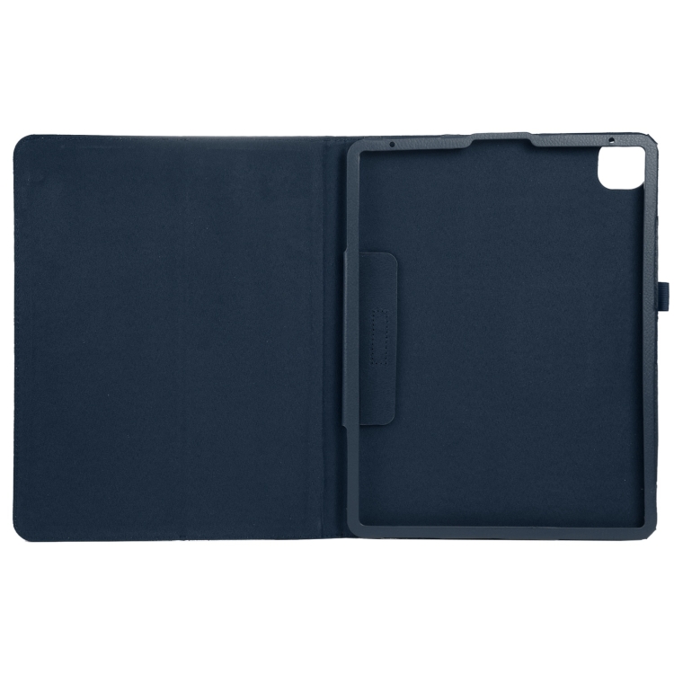 For iPad Air 11 2024 Litchi Texture Solid Color Leather Tablet Case(Dark Blue) For iPad Air 11 2024 Litchi Texture Solid Color Leather Tablet Case(Dark Blue)