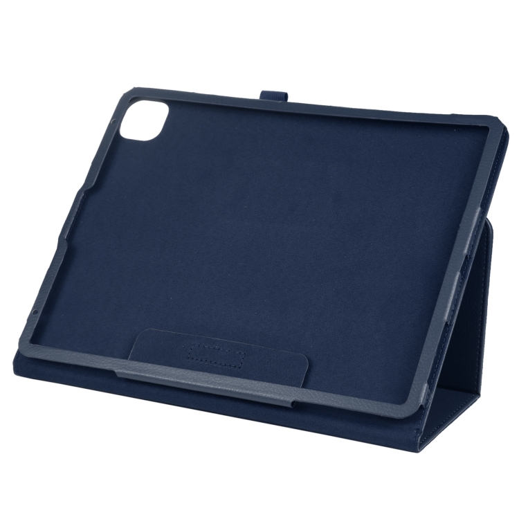 For iPad Air 11 2024 Litchi Texture Solid Color Leather Tablet Case(Dark Blue) For iPad Air 11 2024 Litchi Texture Solid Color Leather Tablet Case(Dark Blue)
