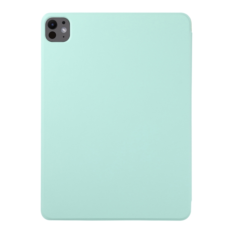 For iPad Pro 13 2024 Double-sided Clip Non-buckle Magnetic PU Smart Tablet Case(Light Green) For iPad Pro 13 2024 Double-sided Clip Non-buckle Magnetic PU Smart Tablet Case(Light Green)