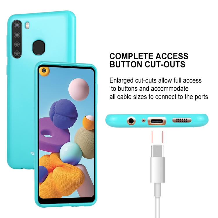 GOOSPERY JELLY Full Coverage Soft Case For Samsung Galaxy A21(Red)