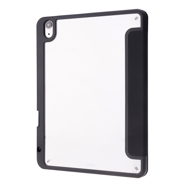 For iPad Air 11 2024 Deformation Transparent Acrylic Leather Tablet Case(Black) For iPad Air 11 2024 Deformation Transparent Acrylic Leather Tablet Case(Black)