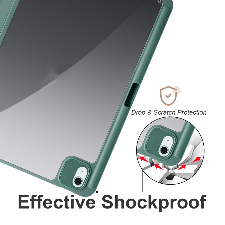 For iPad Air 11 2024 Acrylic 3-folding Smart Leather Tablet Case(Dark Green) For iPad Air 11 2024 Acrylic 3-folding Smart Leather Tablet Case(Dark Green)