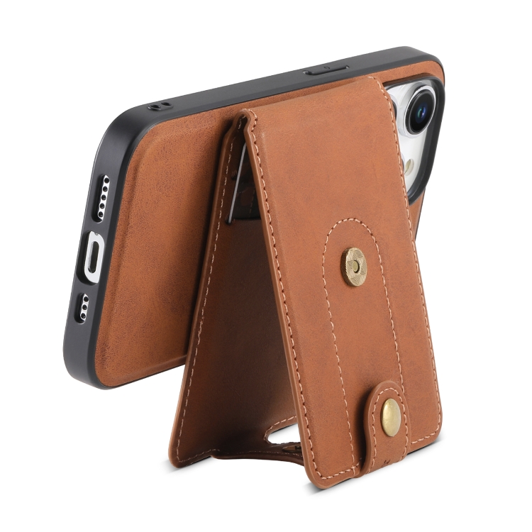 For iPhone 14/13 Denior D14 NK Retro Pattern MagSafe Magnetic Card Holder Leather Phone Case(Brown) For iPhone 14/13 Denior D14 NK Retro Pattern MagSafe Magnetic Card Holder Leather Phone Case(Brown)