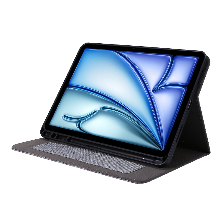 For iPad Air 13 2024 Fabric Leather Tablet Case(Grey) For iPad Air 13 2024 Fabric Leather Tablet Case(Grey)