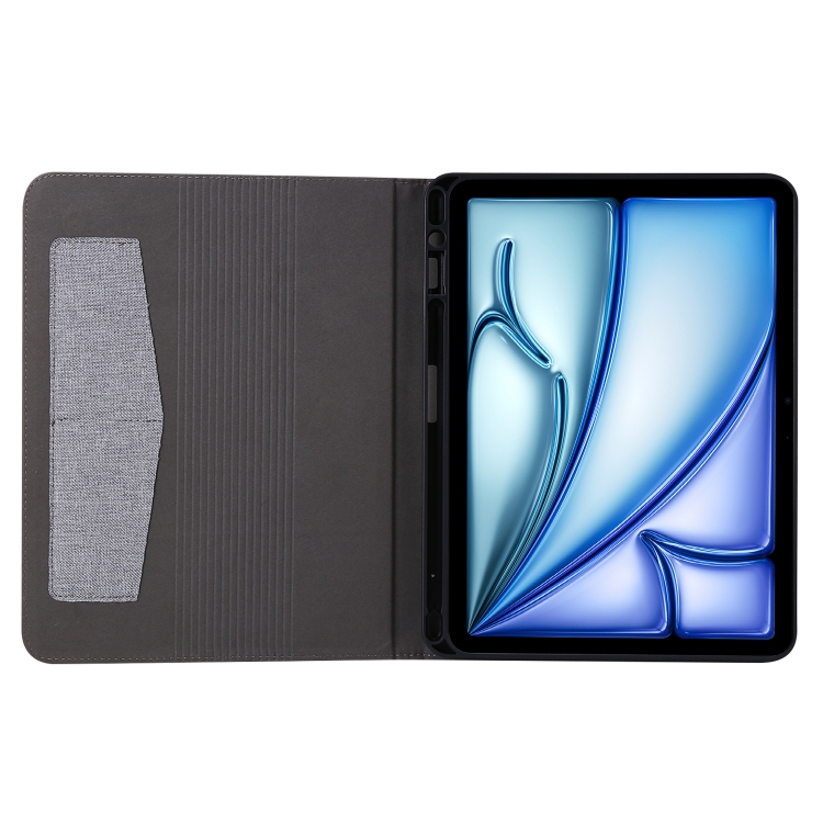 For iPad Air 13 2024 Fabric Leather Tablet Case(Grey) For iPad Air 13 2024 Fabric Leather Tablet Case(Grey)