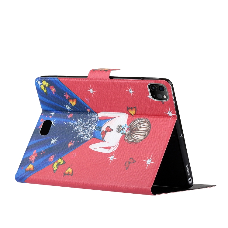 For iPad Pro 11 2024 Voltage Coloured Drawing Smart Leather Tablet Case(Girl Back) For iPad Pro 11 2024 Voltage Coloured Drawing Smart Leather Tablet Case(Girl Back)