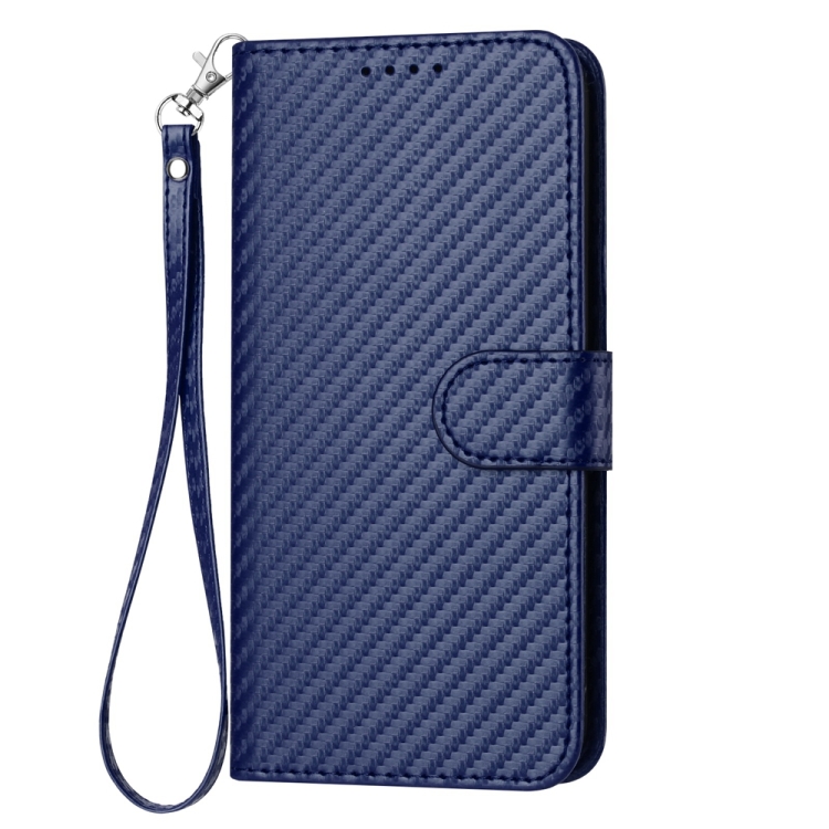 For Samsung Galaxy Z Fold4 5G YX0070 Carbon Fiber Buckle Leather Phone Case with Lanyard(Royal Blue) For Samsung Galaxy Z Fold4 5G YX0070 Carbon Fiber Buckle Leather Phone Case with Lanyard(Royal Blue)