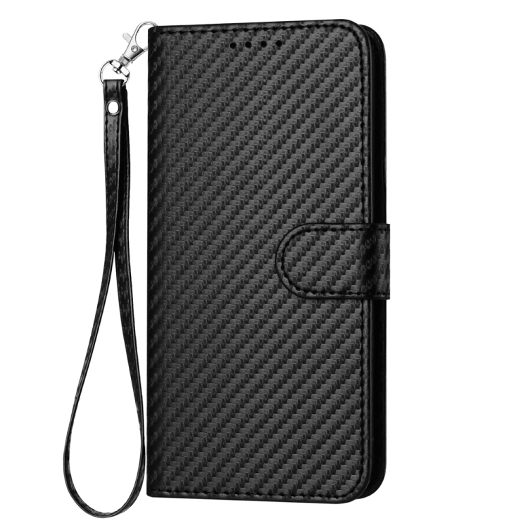 For Samsung Galaxy S22 5G YX0070 Carbon Fiber Buckle Leather Phone Case with Lanyard(Black) For Samsung Galaxy S22 5G YX0070 Carbon Fiber Buckle Leather Phone Case with Lanyard(Black)