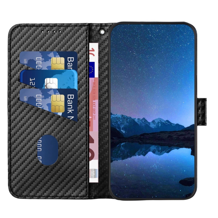 For Samsung Galaxy S22 5G YX0070 Carbon Fiber Buckle Leather Phone Case with Lanyard(Black) For Samsung Galaxy S22 5G YX0070 Carbon Fiber Buckle Leather Phone Case with Lanyard(Black)