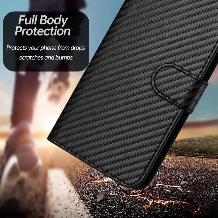 For Samsung Galaxy S22 5G YX0070 Carbon Fiber Buckle Leather Phone Case with Lanyard(Black) For Samsung Galaxy S22 5G YX0070 Carbon Fiber Buckle Leather Phone Case with Lanyard(Black)