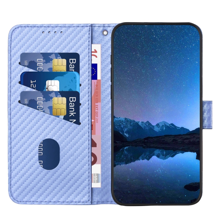 For Samsung Galaxy S22+ 5G YX0070 Carbon Fiber Buckle Leather Phone Case with Lanyard(Light Purple) For Samsung Galaxy S22+ 5G YX0070 Carbon Fiber Buckle Leather Phone Case with Lanyard(Light Purple)