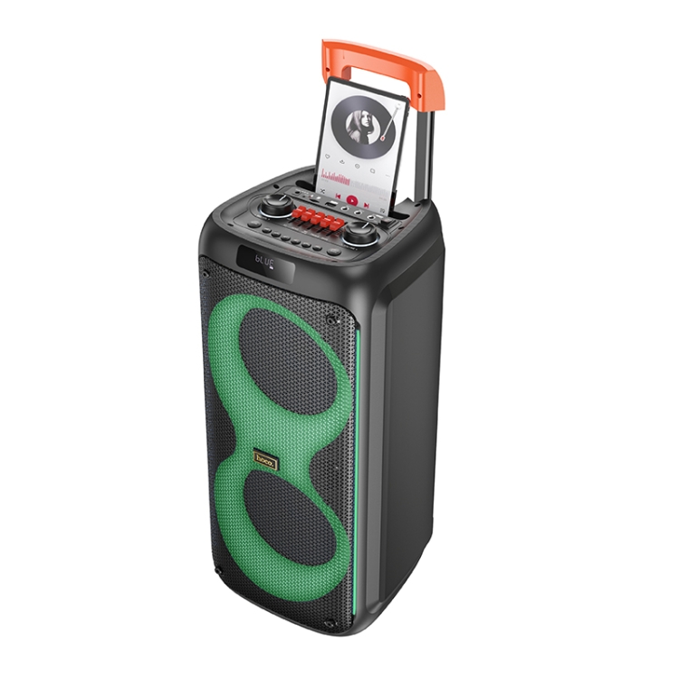 hoco HA7 Leader Wireless Dual-mic Outdoor Bluetooth 5.0 Speaker Support TWS, EU Plug(Black)