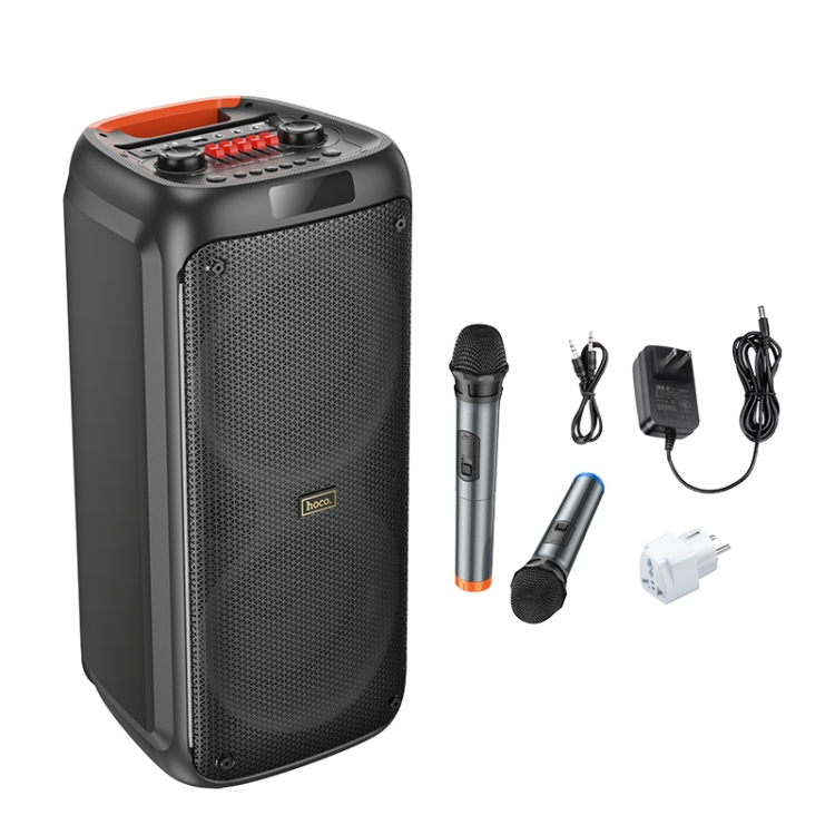 hoco HA7 Leader Wireless Dual-mic Outdoor Bluetooth 5.0 Speaker Support TWS, EU Plug(Black)