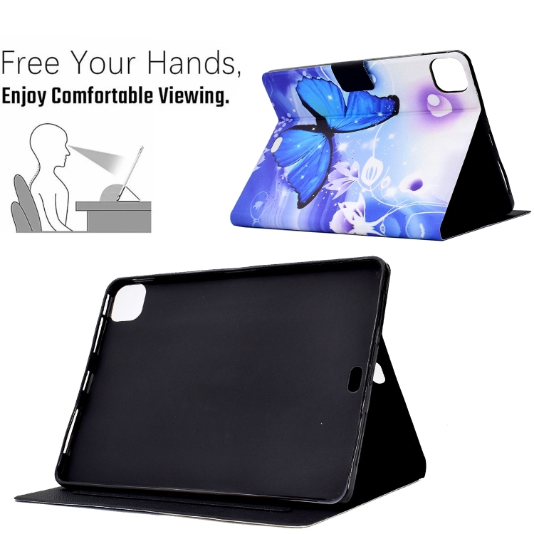 For iPad Pro 11 2024 Voltage Colored Drawing Smart Leather Tablet Case(Blue Butterfly) For iPad Pro 11 2024 Voltage Colored Drawing Smart Leather Tablet Case(Blue Butterfly)