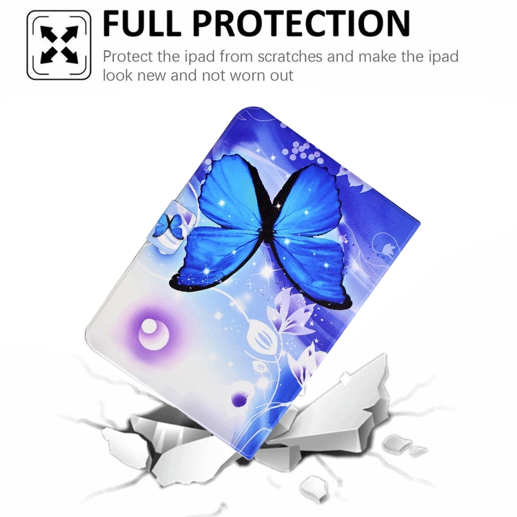 For iPad Pro 11 2024 Voltage Colored Drawing Smart Leather Tablet Case(Blue Butterfly) For iPad Pro 11 2024 Voltage Colored Drawing Smart Leather Tablet Case(Blue Butterfly)