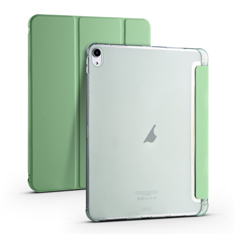 For iPad Air 11 2024 3-fold TPU Leather Smart Tablet Case with Pen Slot(Matcha Green) For iPad Air 11 2024 3-fold TPU Leather Smart Tablet Case with Pen Slot(Matcha Green)