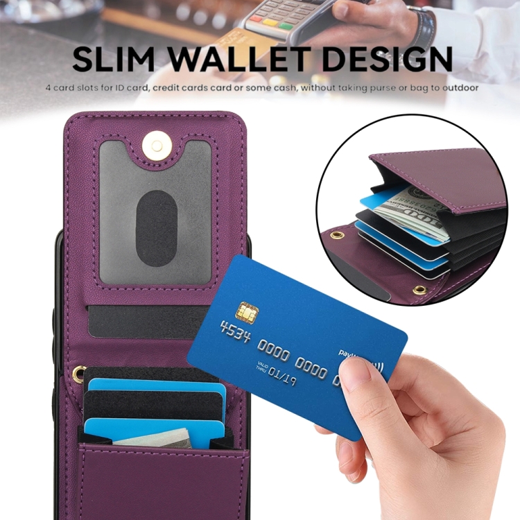 For Samsung Galaxy S21 Ultra 5G YM015 Crossbody Rhombic Card Bag RFID Phone Case(Dark Purple) For Samsung Galaxy S21 Ultra 5G YM015 Crossbody Rhombic Card Bag RFID Phone Case(Dark Purple)
