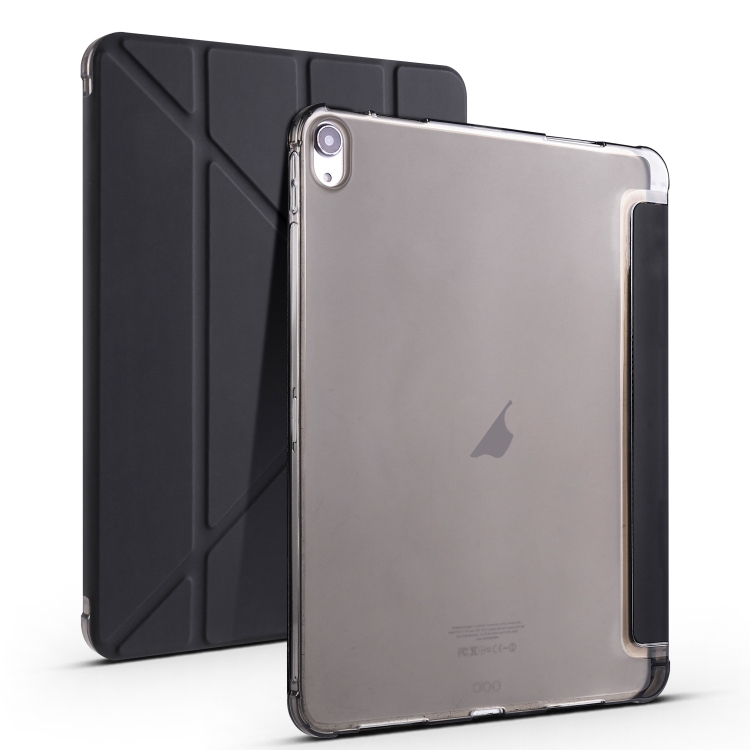 For iPad Air 11 2024 Multi-folding TPU Leather Smart Tablet Case with Pen Slot(Black) For iPad Air 11 2024 Multi-folding TPU Leather Smart Tablet Case with Pen Slot(Black)