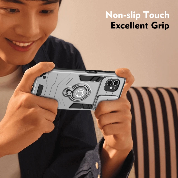 For iPhone 11 Camshield Ring Holder Phone Case(Grey) For iPhone 11 Camshield Ring Holder Phone Case(Grey)