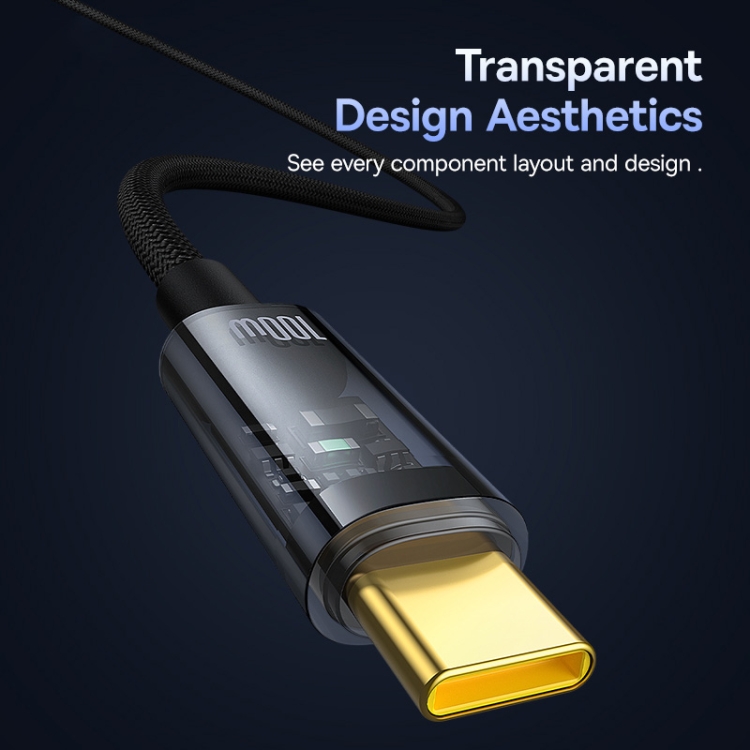 Baseus Explorer Series 100W USB-C/Type-C to USB-C/Type-C Smart Power-off Fast Charging Data Cable, Length:1m(Black) - 3