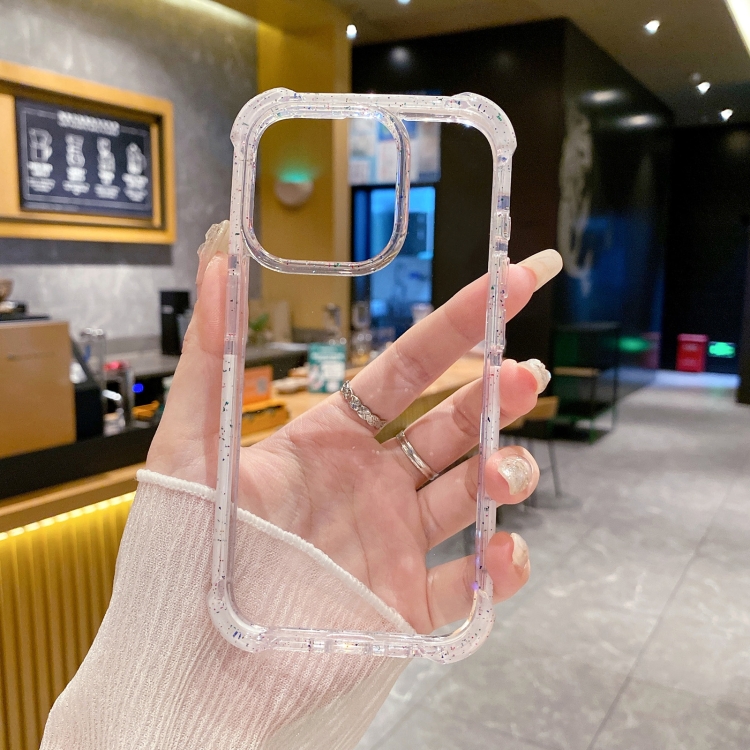 For iPhone 13 Pro Max Acrylic Color Point Transparent Phone Case(White) For iPhone 13 Pro Max Acrylic Color Point Transparent Phone Case(White)