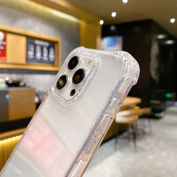 For iPhone 13 Pro Max Acrylic Color Point Transparent Phone Case(White) For iPhone 13 Pro Max Acrylic Color Point Transparent Phone Case(White)