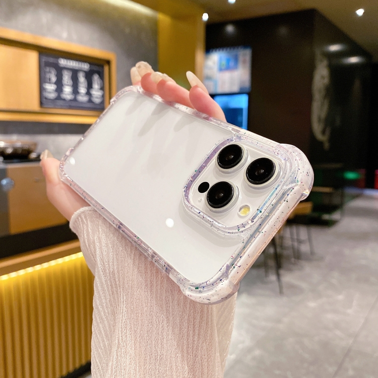 For iPhone 13 Pro Max Acrylic Color Point Transparent Phone Case(White) For iPhone 13 Pro Max Acrylic Color Point Transparent Phone Case(White)