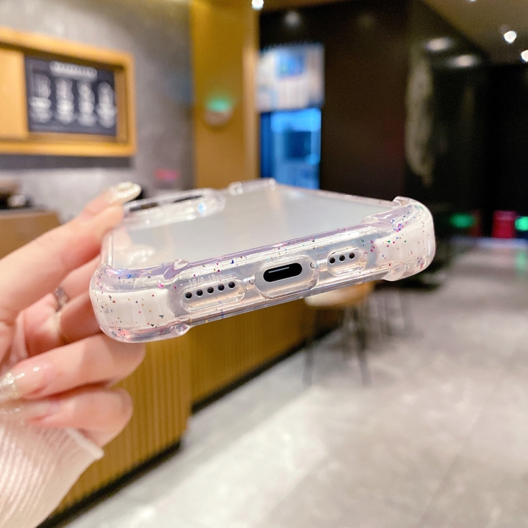 For iPhone 13 Pro Max Acrylic Color Point Transparent Phone Case(White) For iPhone 13 Pro Max Acrylic Color Point Transparent Phone Case(White)
