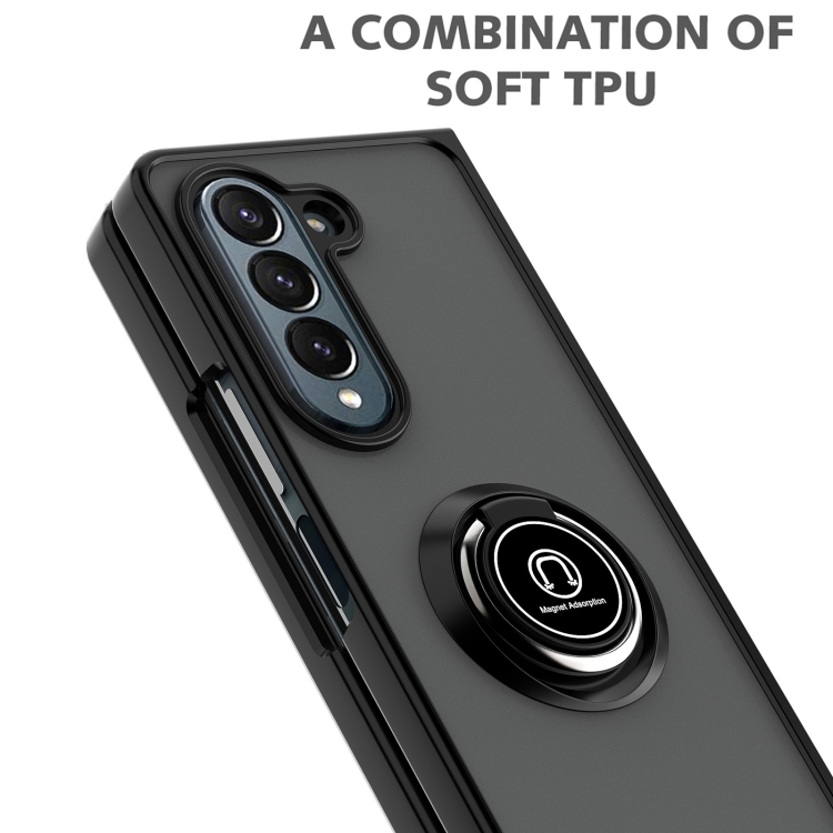 For Samsung Galaxy Z Fold6 Q Shadow 1 Series TPU + PC Phone Case with Ring(Black+Black) For Samsung Galaxy Z Fold6 Q Shadow 1 Series TPU + PC Phone Case with Ring(Black+Black)