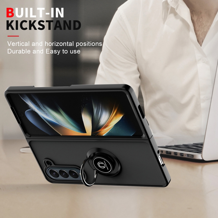 For Samsung Galaxy Z Fold6 Q Shadow 1 Series TPU + PC Phone Case with Ring(Black+Black) For Samsung Galaxy Z Fold6 Q Shadow 1 Series TPU + PC Phone Case with Ring(Black+Black)