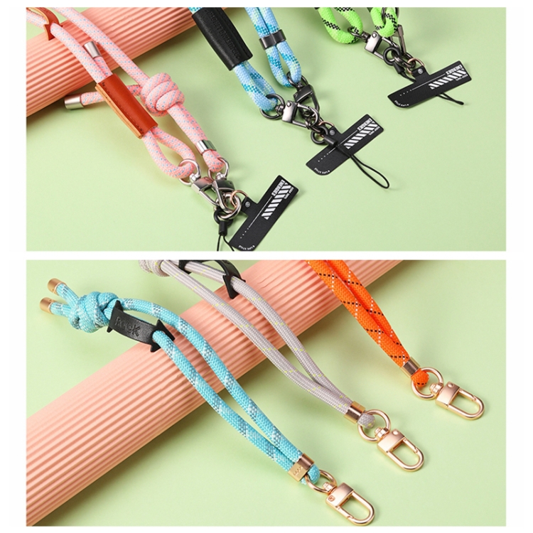 ROCK Multifunctional Luminous Phone Crossbody Lanyard Wrist Lanyard(Fluorescent Pink)