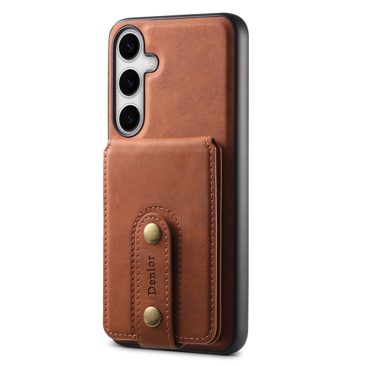 For Samsung Galaxy S24 5G Denior D14 NK Retro Pattern MagSafe Magnetic Card Holder Leather Phone Case(Brown) For Samsung Galaxy S24 5G Denior D14 NK Retro Pattern MagSafe Magnetic Card Holder Leather Phone Case(Brown)