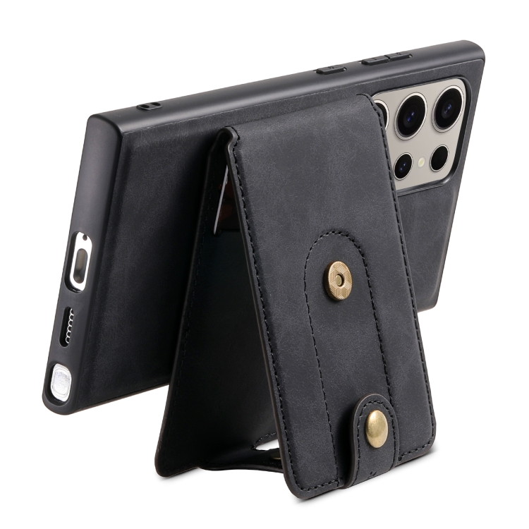 For Samsung Galaxy S23 Ultra 5G Denior D14 NK Retro Pattern MagSafe Magnetic Card Holder Leather Phone Case(Black) For Samsung Galaxy S23 Ultra 5G Denior D14 NK Retro Pattern MagSafe Magnetic Card Holder Leather Phone Case(Black)