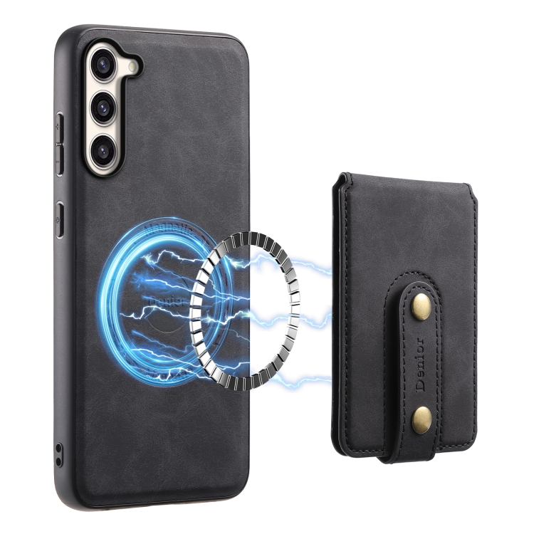 For Samsung Galaxy S23+ 5G Denior D14 NK Retro Pattern MagSafe Magnetic Card Holder Leather Phone Case(Black) For Samsung Galaxy S23+ 5G Denior D14 NK Retro Pattern MagSafe Magnetic Card Holder Leather Phone Case(Black)