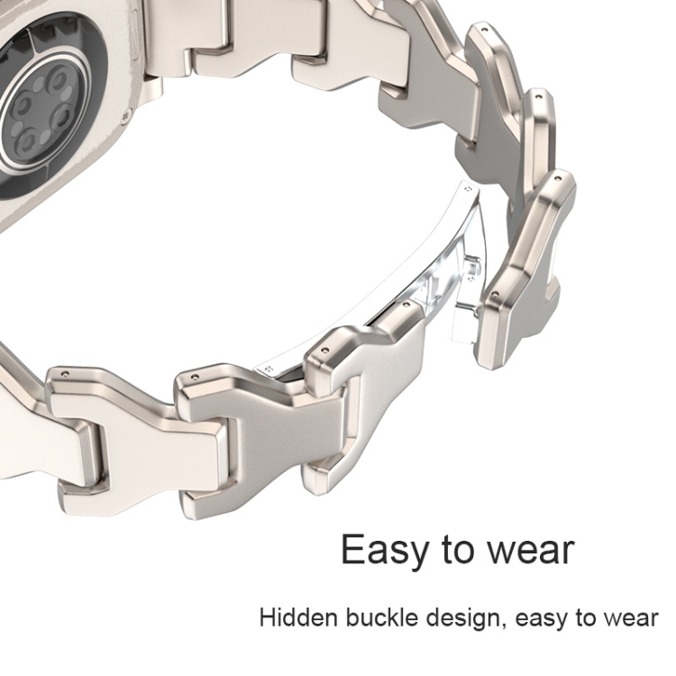 Apple Watch Ultra 2用 49mm Y型純チタン時計バンド(ブラック)