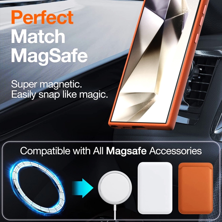 For Samsung Galaxy S24 Ultra Prime Leather MagSafe Magnetic Phone Case(Black) For Samsung Galaxy S24 Ultra Prime Leather MagSafe Magnetic Phone Case(Black)