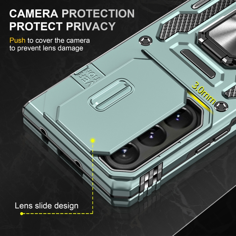 For Samsung Galaxy Z Fold6 5G Armor PC + TPU Camera Shield Phone Case(Alpine Green) For Samsung Galaxy Z Fold6 5G Armor PC + TPU Camera Shield Phone Case(Alpine Green)