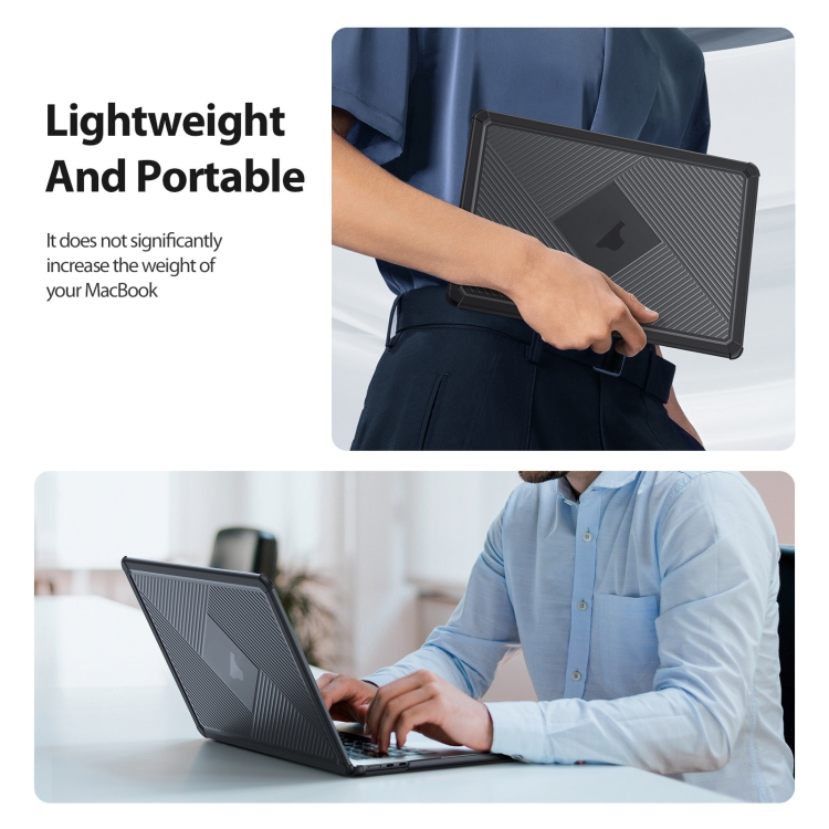 For MacBook Air 13.6 2022/2024 A2681 DUX DUCIS LCGH Laptop Frosted Protective Case(Black) For MacBook Air 13.6 2022/2024 A2681 DUX DUCIS LCGH Laptop Frosted Protective Case(Black)