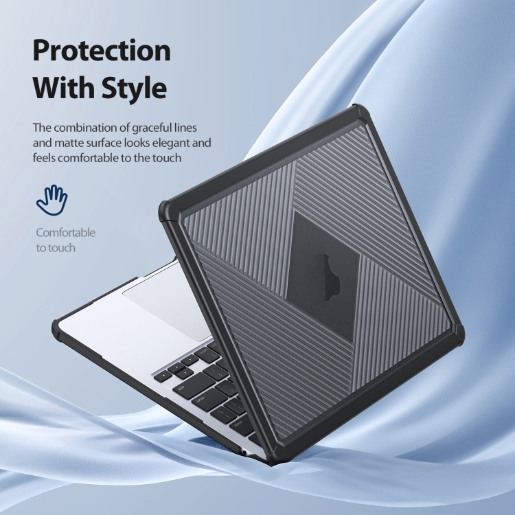 For MacBook Air 13.6 2022/2024 A2681 DUX DUCIS LCGH Laptop Frosted Protective Case(Black) For MacBook Air 13.6 2022/2024 A2681 DUX DUCIS LCGH Laptop Frosted Protective Case(Black)