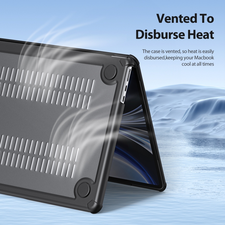 For MacBook Air 13.6 2022/2024 A2681 DUX DUCIS LCGH Laptop Frosted Protective Case(Black) For MacBook Air 13.6 2022/2024 A2681 DUX DUCIS LCGH Laptop Frosted Protective Case(Black)