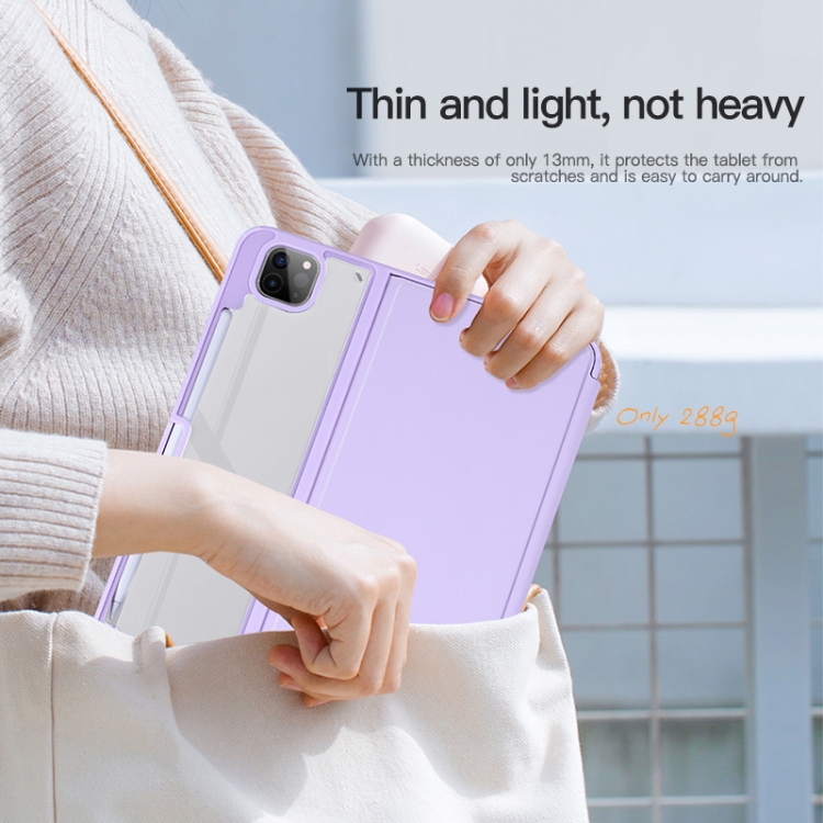 For iPad Air 13 2024 / Pro 12.9 2022 2-Fold Clear Acrylic Leather Tablet Case(Ice Blue) For iPad Air 13 2024 / Pro 12.9 2022 2-Fold Clear Acrylic Leather Tablet Case(Ice Blue)