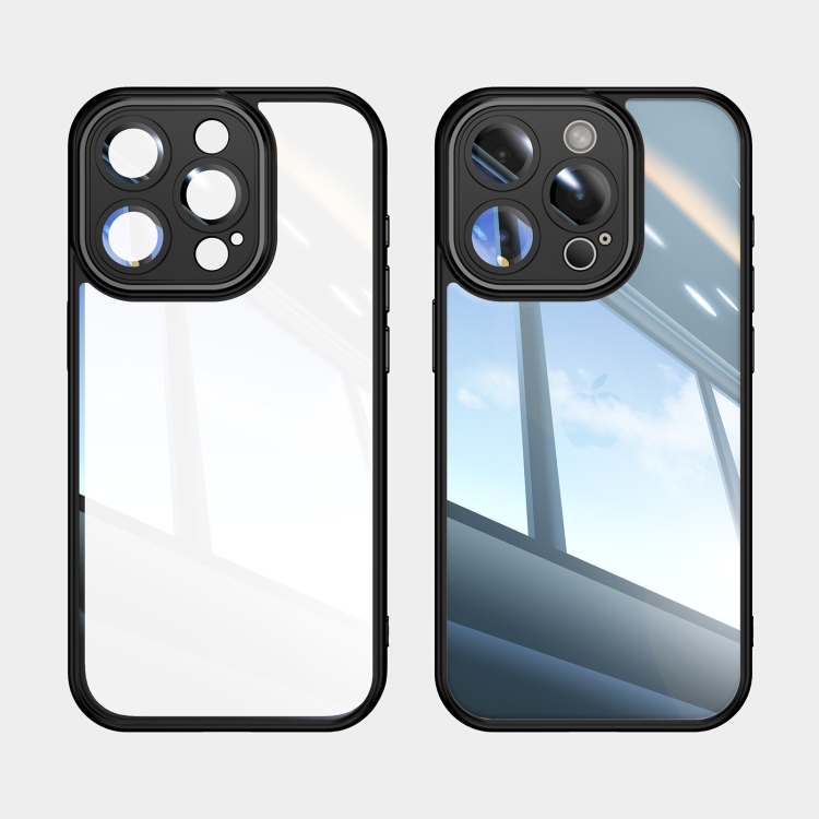 For iPhone 14 Pro Acrylic Hybrid TPU Armor Shockproof Phone Case(Black) For iPhone 14 Pro Acrylic Hybrid TPU Armor Shockproof Phone Case(Black)